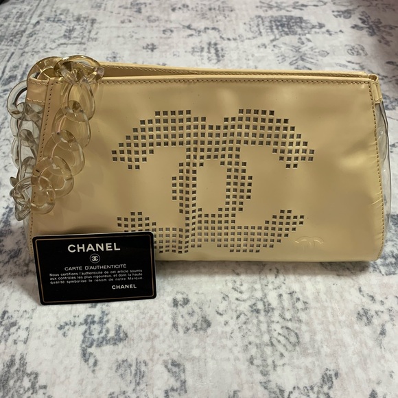 VTG Y2K CHANEL Clutch Bag with Acrylic Chain Strap - Picture 1 of 13